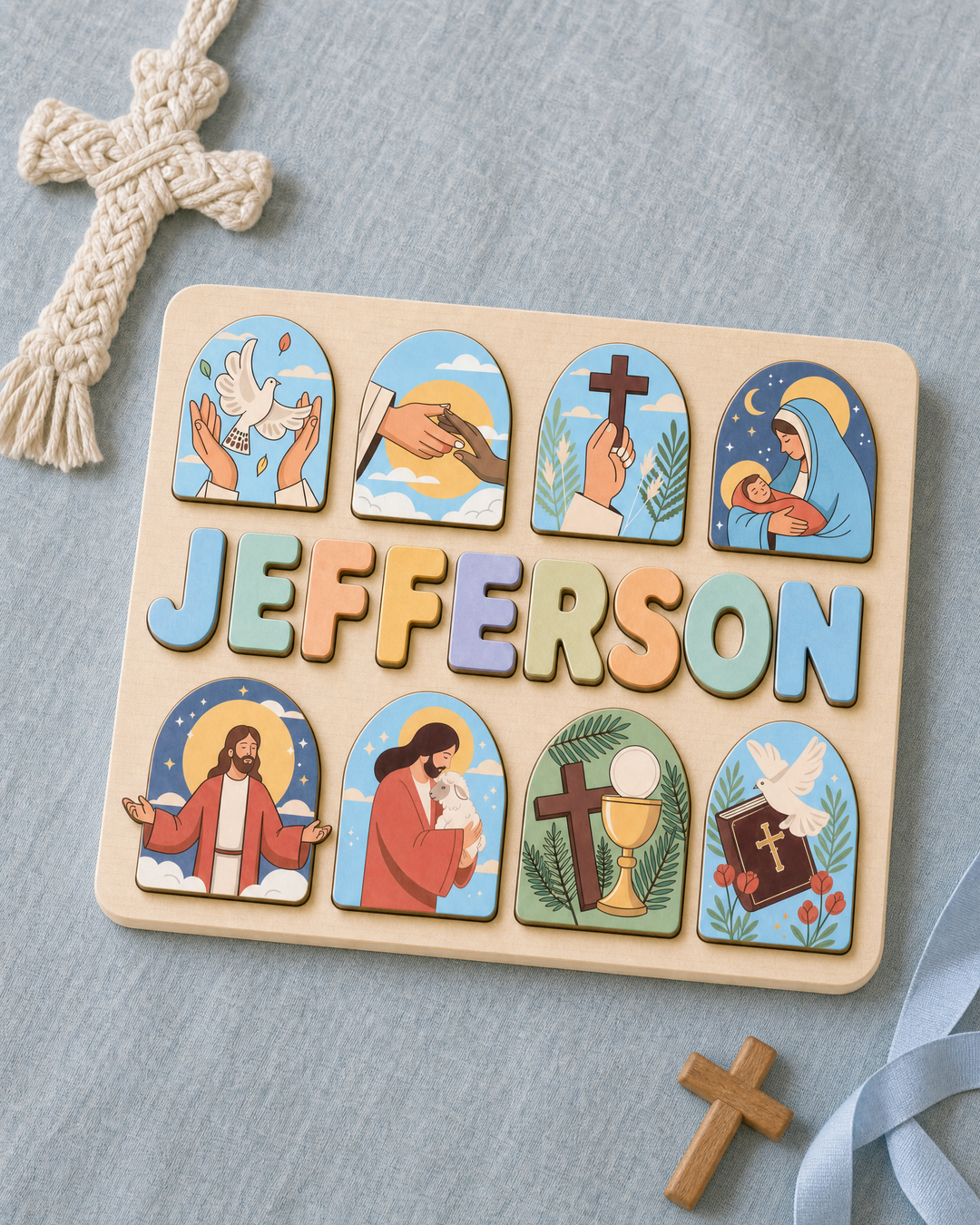 Personalized Jesus & Faith Wooden Puzzle
