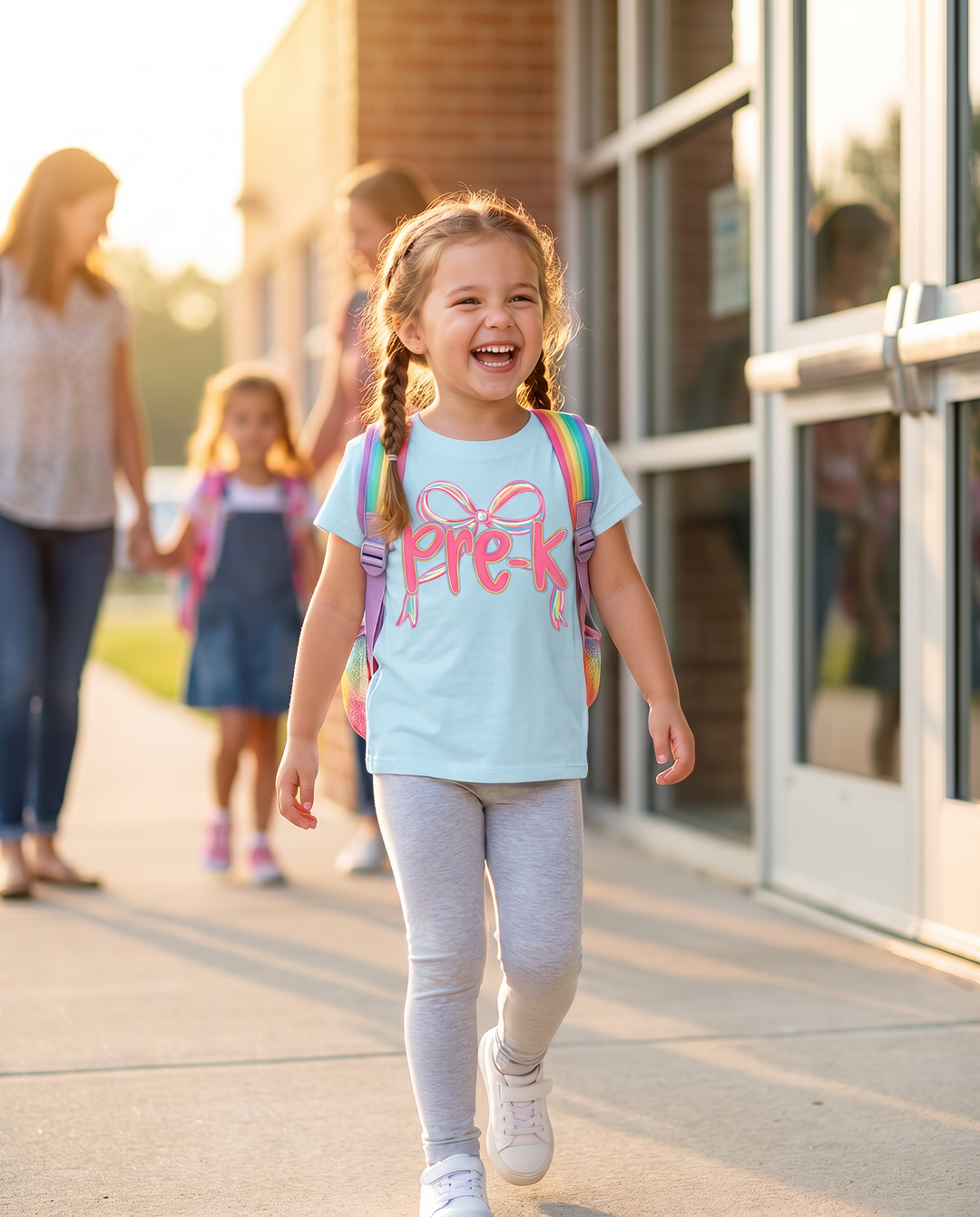 Pre-K Sweet Bow Bamboo Crewneck T-Shirt