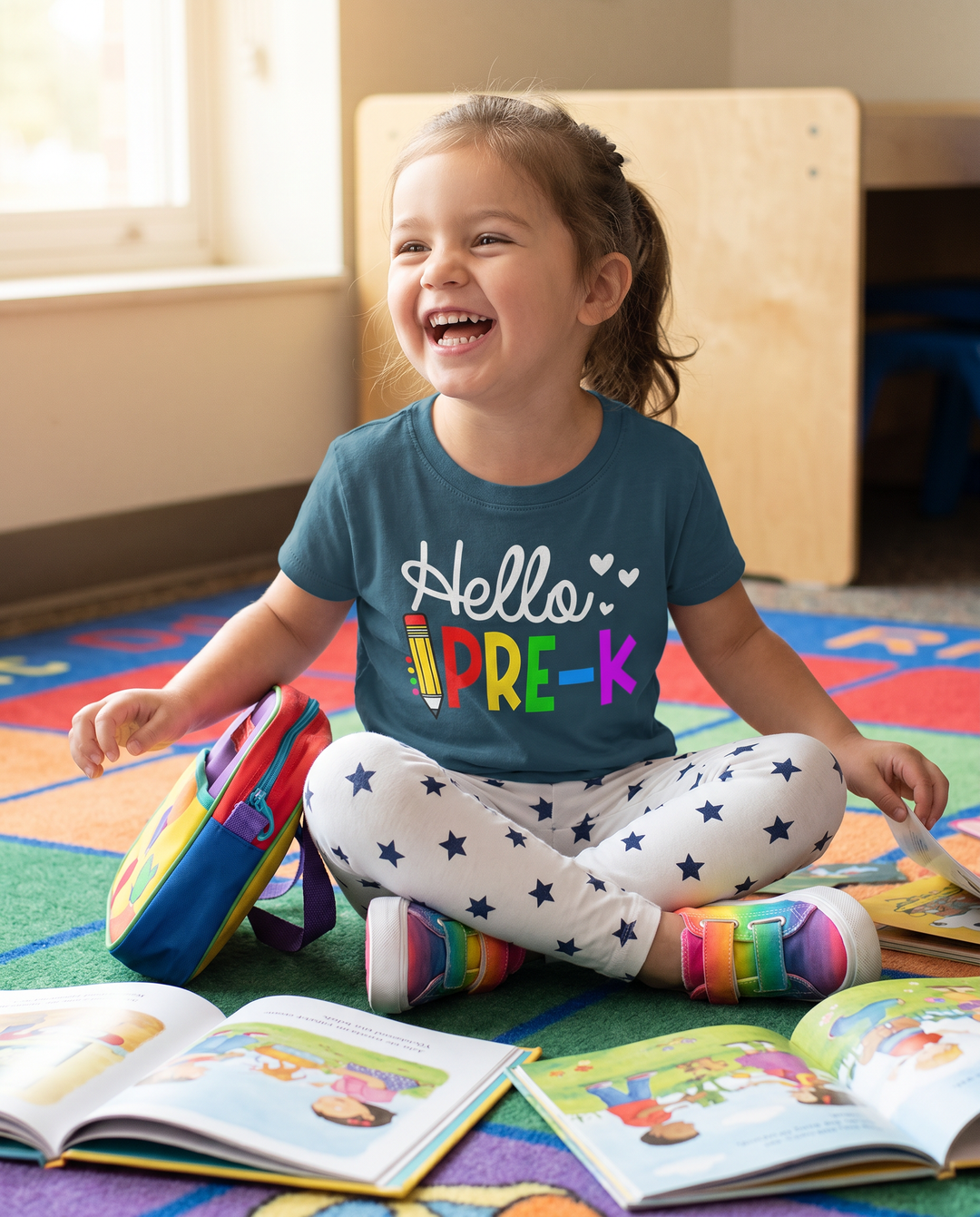 Rainbow Pre-K Bamboo Crewneck T-Shirt