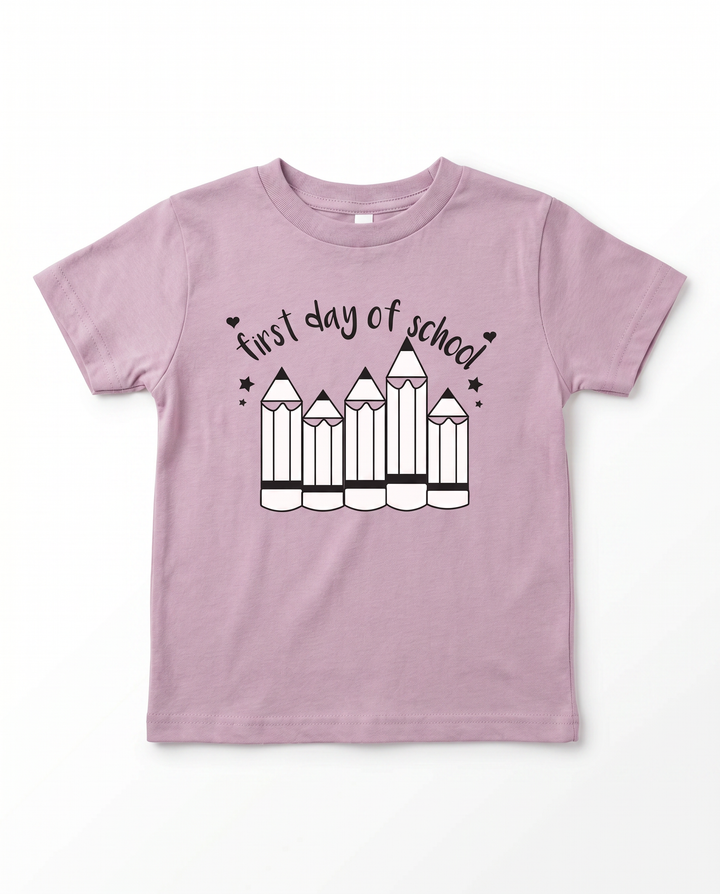First Day of School Pencils Bamboo Crewneck T-Shirt