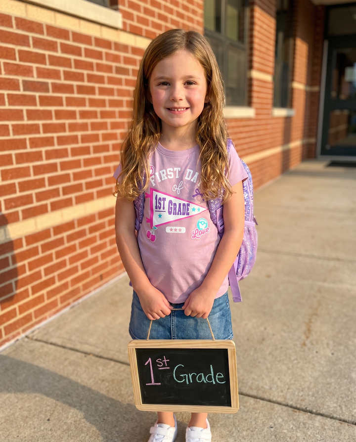 First Day of 1st Grade Bamboo Crewneck T-Shirt