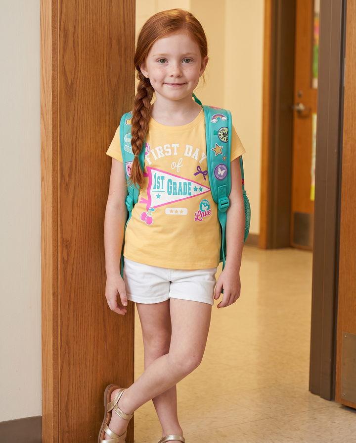 First Day of 1st Grade Bamboo Crewneck T-Shirt