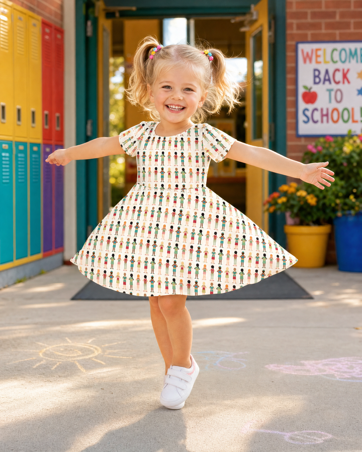 Little Friends Everywhere Bamboo Twirl Dress