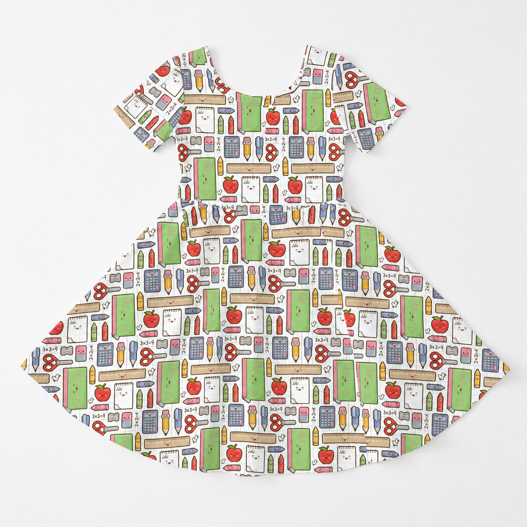 School Supply Parade Bamboo Twirl Dress