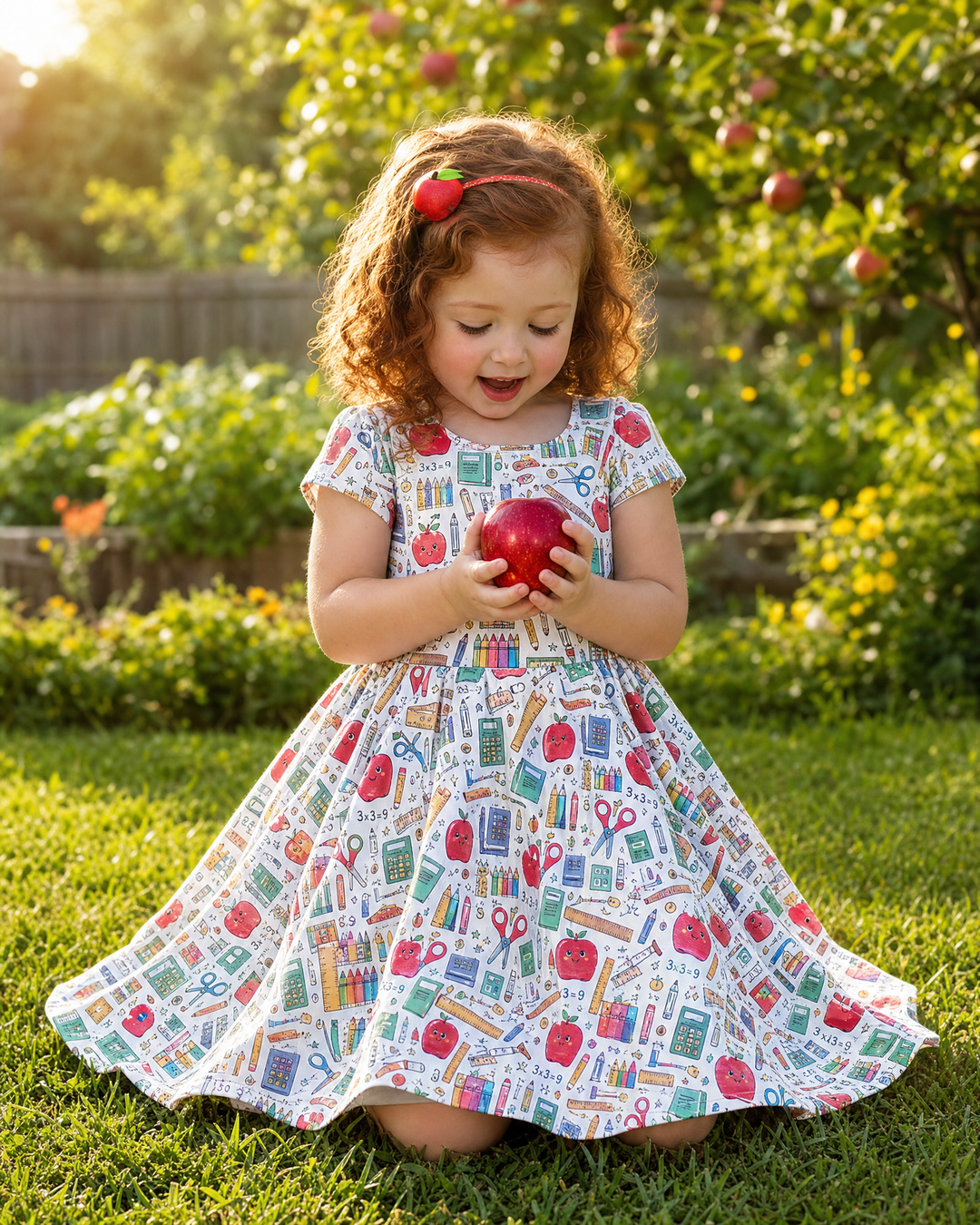 School Supply Parade Bamboo Twirl Dress
