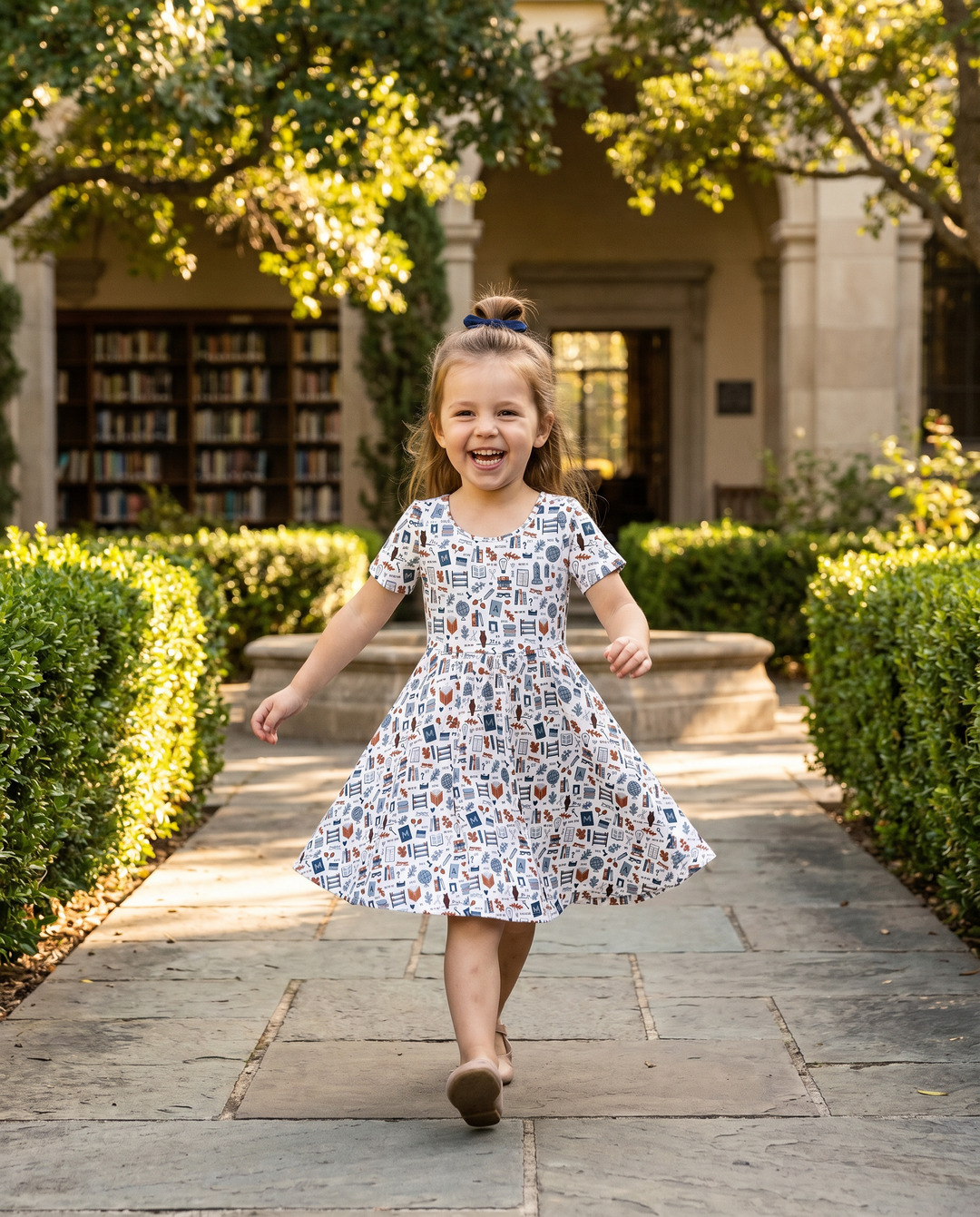 Vintage Library Learning Bamboo Twirl Dress