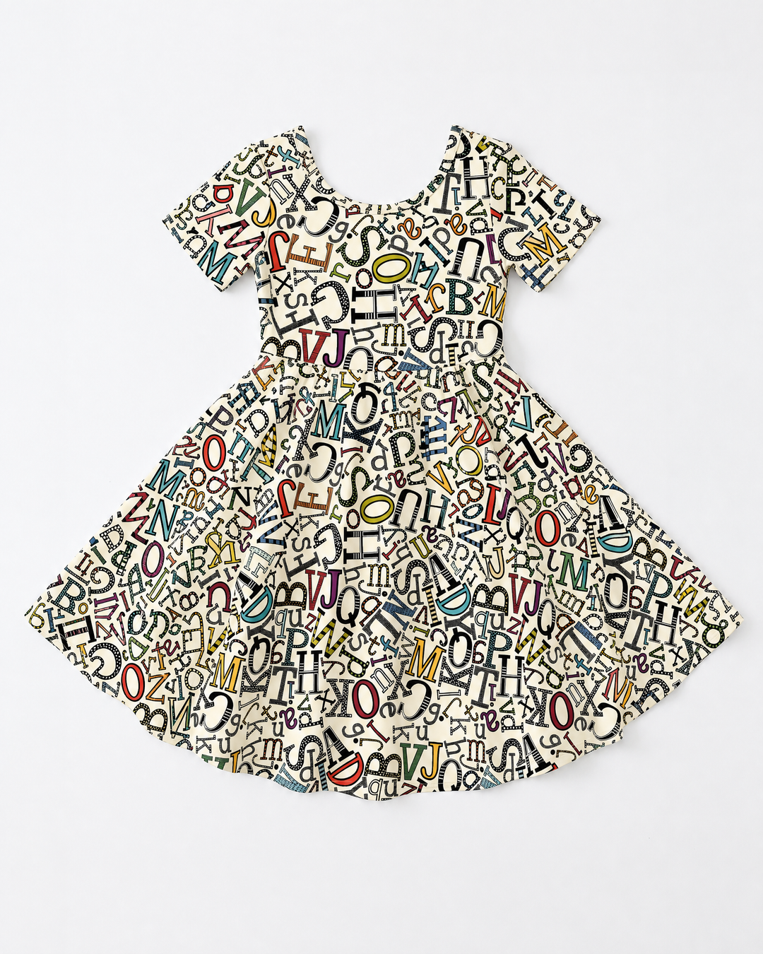 Alphabet Mix-Up Bamboo Twirl Dress