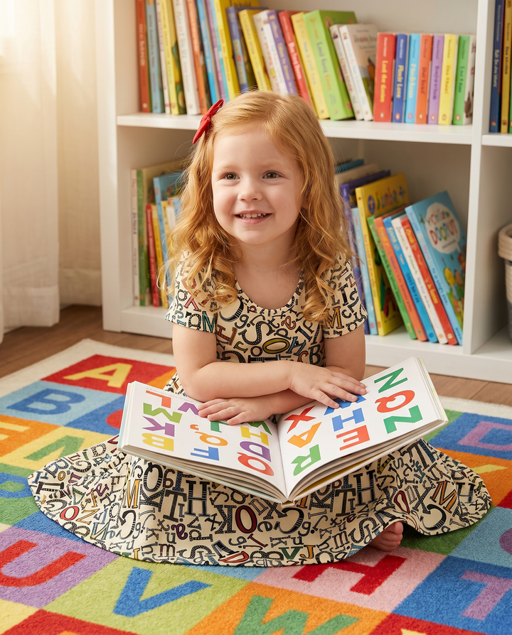 Alphabet Mix-Up Bamboo Twirl Dress