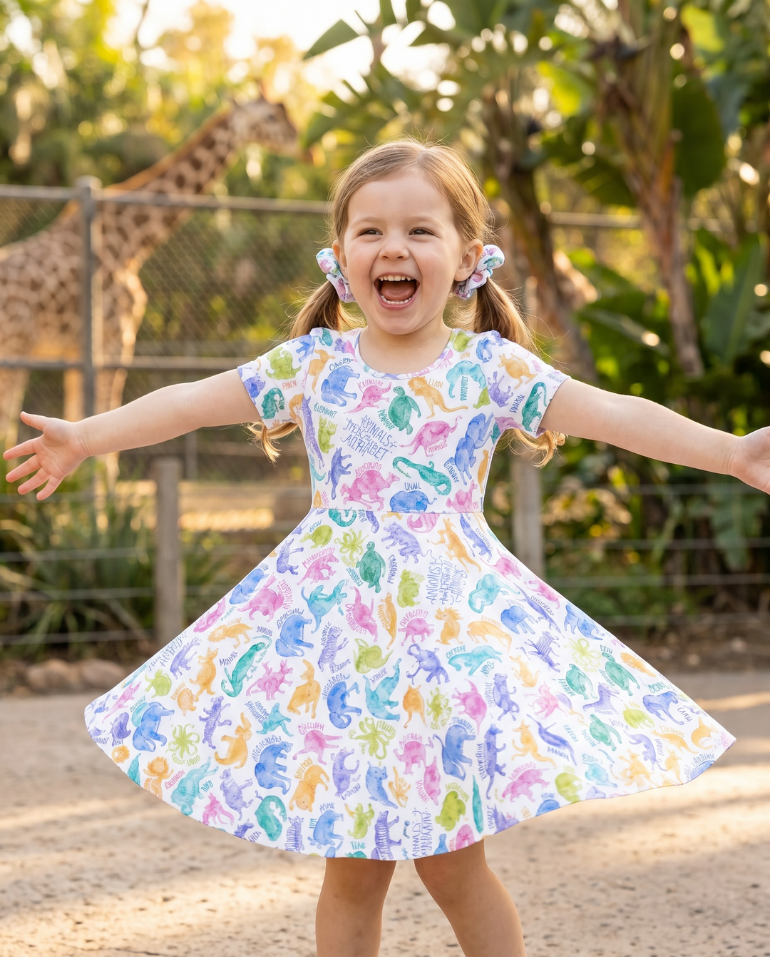 Wild Alphabet Wonders Bamboo Twirl Dress