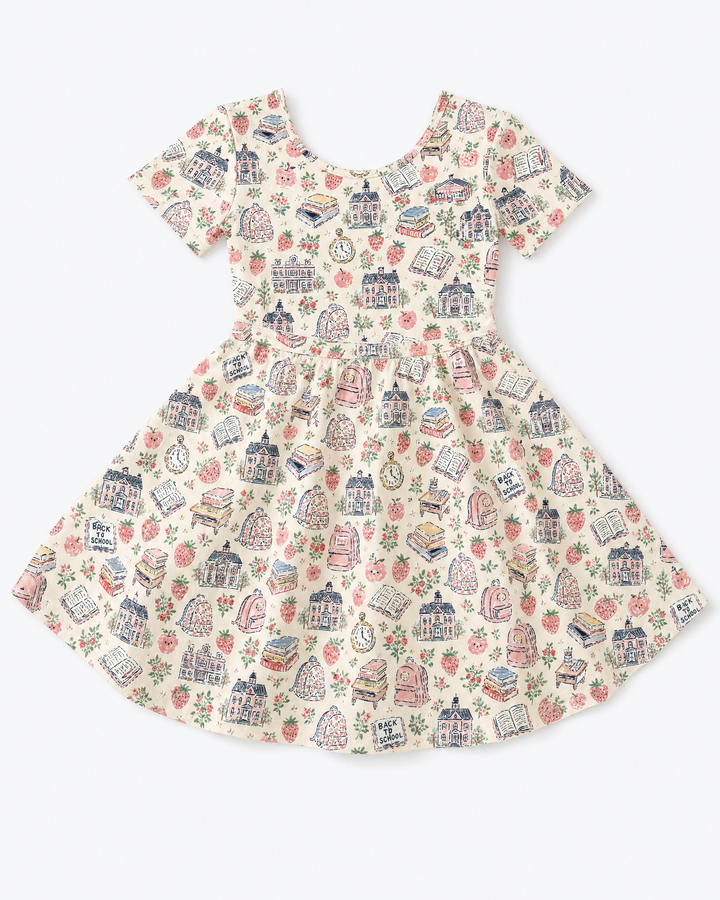 Coquette Strawberry School Days Bamboo Twirl Dress