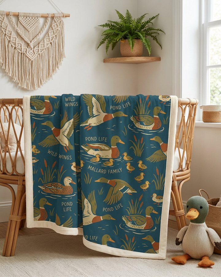 Tiny Quack Chorus Bamboo Blanket