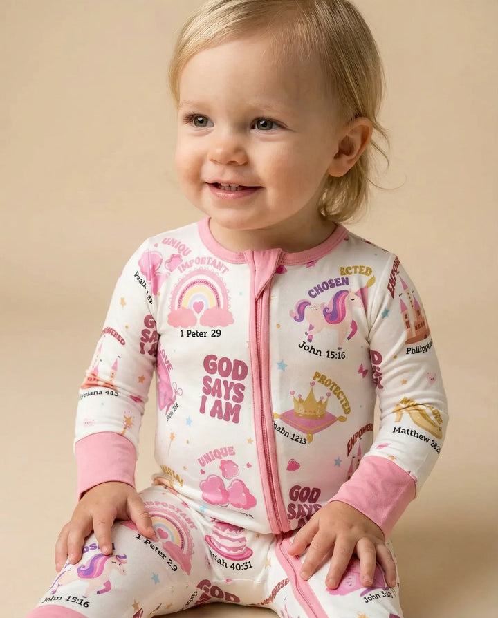 God Says I Am Girl Bamboo Convertible Zippy