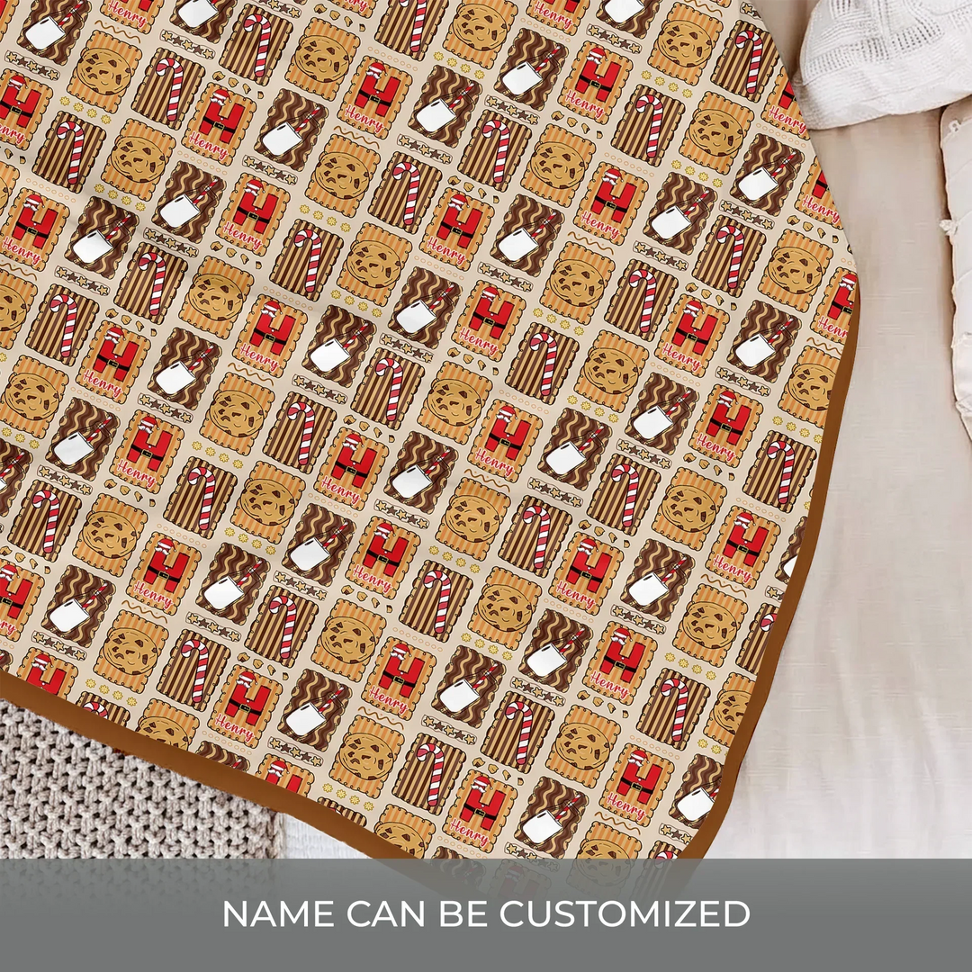Custom Name Cookies and Milk Wonderland Toddler Blanket , Custom Name Cookies and Milk Wonderland Toddler Blanket - Default Title