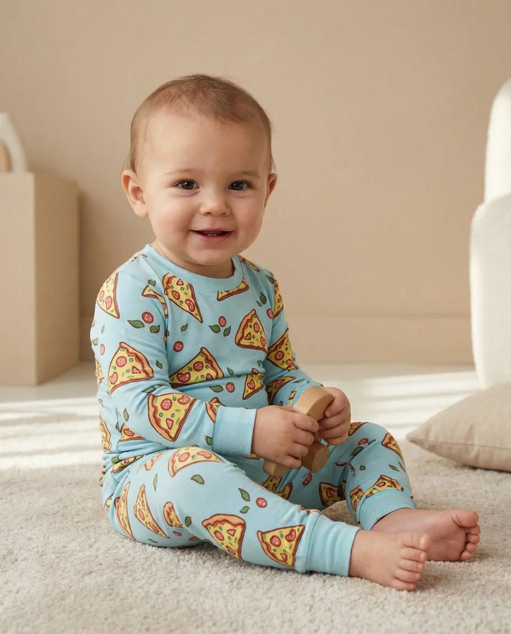 Pizza Doodle Bamboo Two Piece Pajama Set