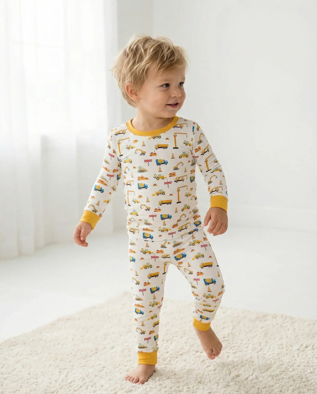 Construction Bamboo Two Piece Pajama Set