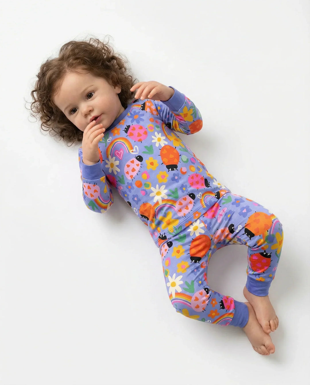 Lady Bugs Bamboo Two Piece Long Sleeve Pajama Set