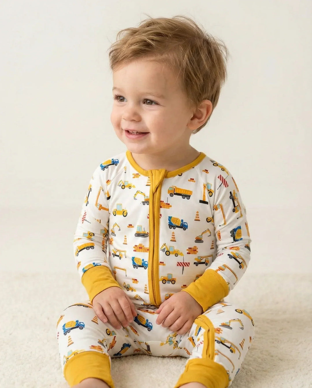 Construction Bamboo Convertible Zippered Romper