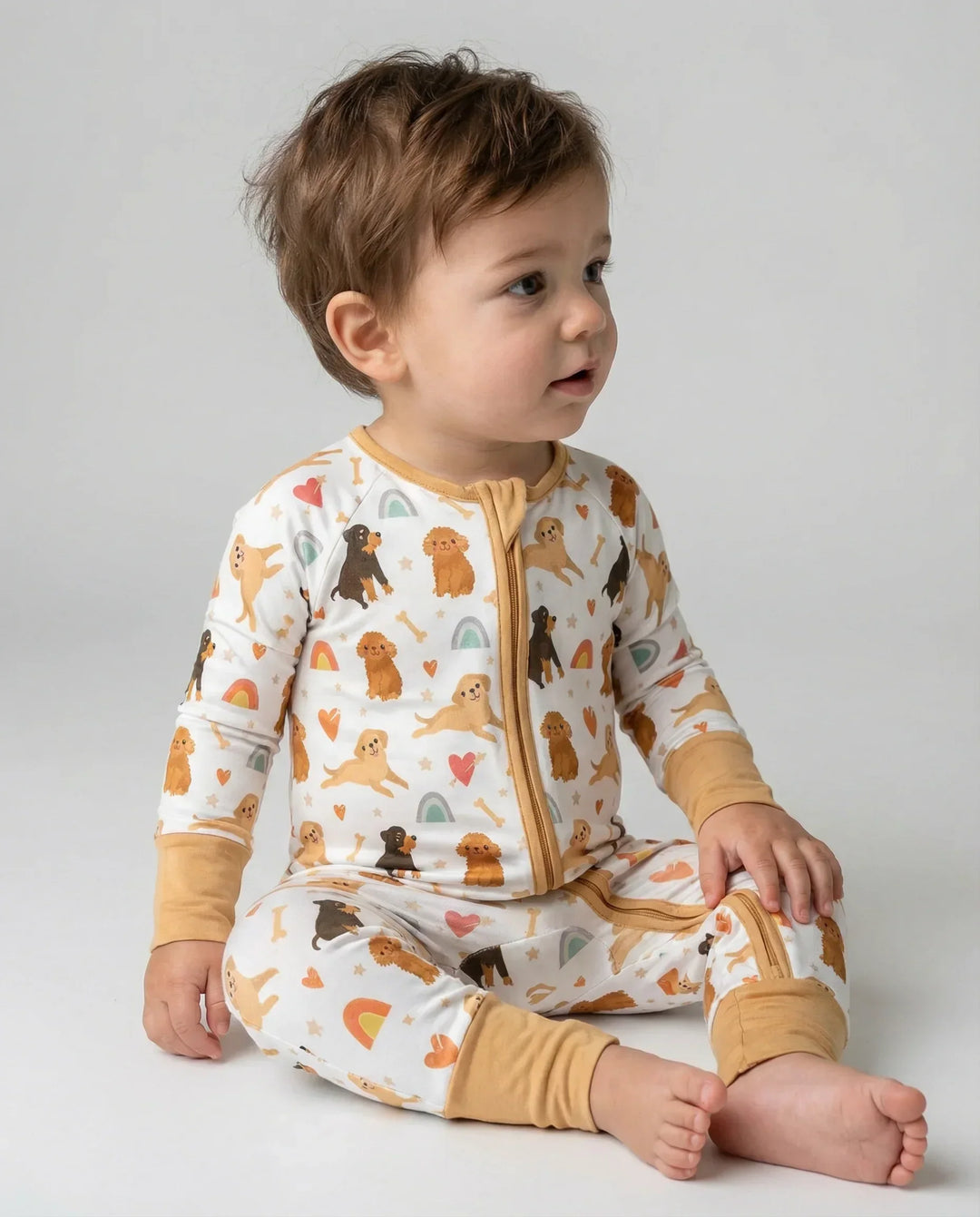 Brown Dogs Bamboo Convertible Zippered Romper