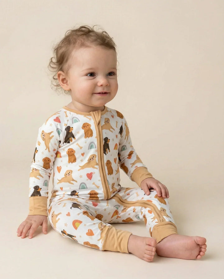 Brown Dogs Bamboo Convertible Zippered Romper