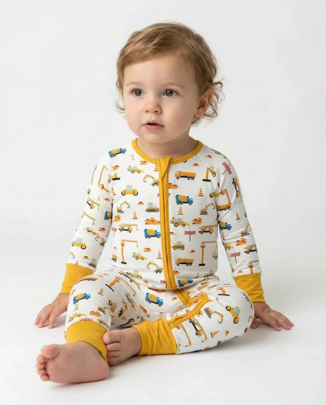Construction Bamboo Convertible Zippered Romper