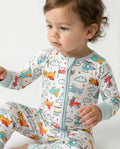Airplanes and Helicopters Bamboo Convertible Zippered Romper