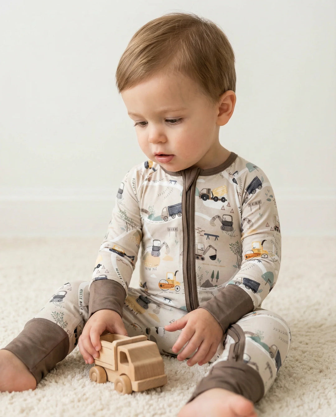Diggers Route Map Bamboo Convertible Zippered Romper