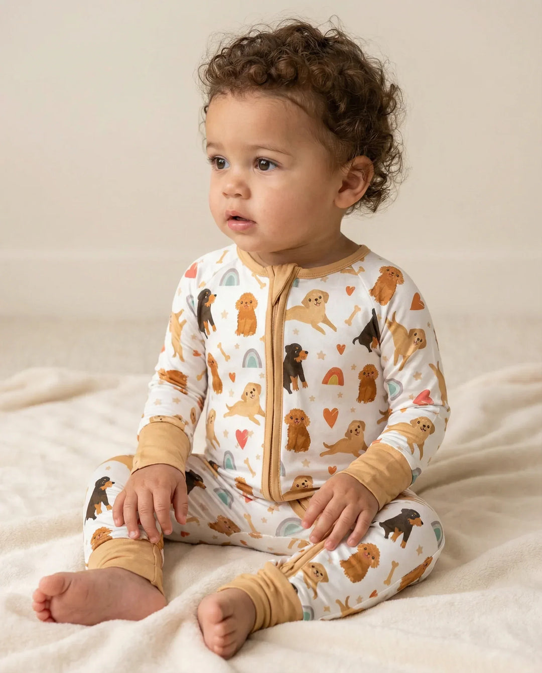 Brown Dogs Bamboo Convertible Zippered Romper