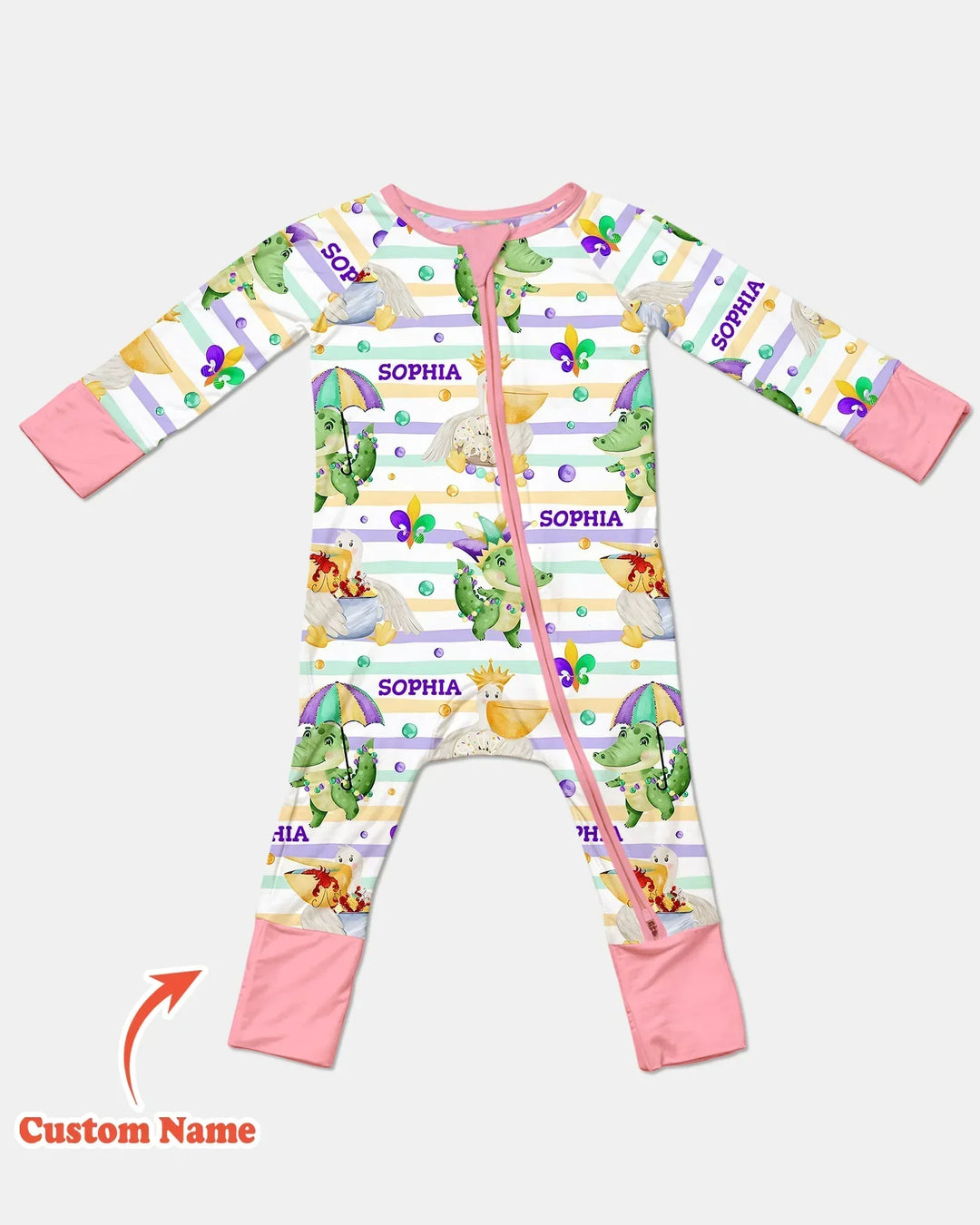 Happy Mardi Gras Adventure Family Matching Bamboo Convertible Zippy