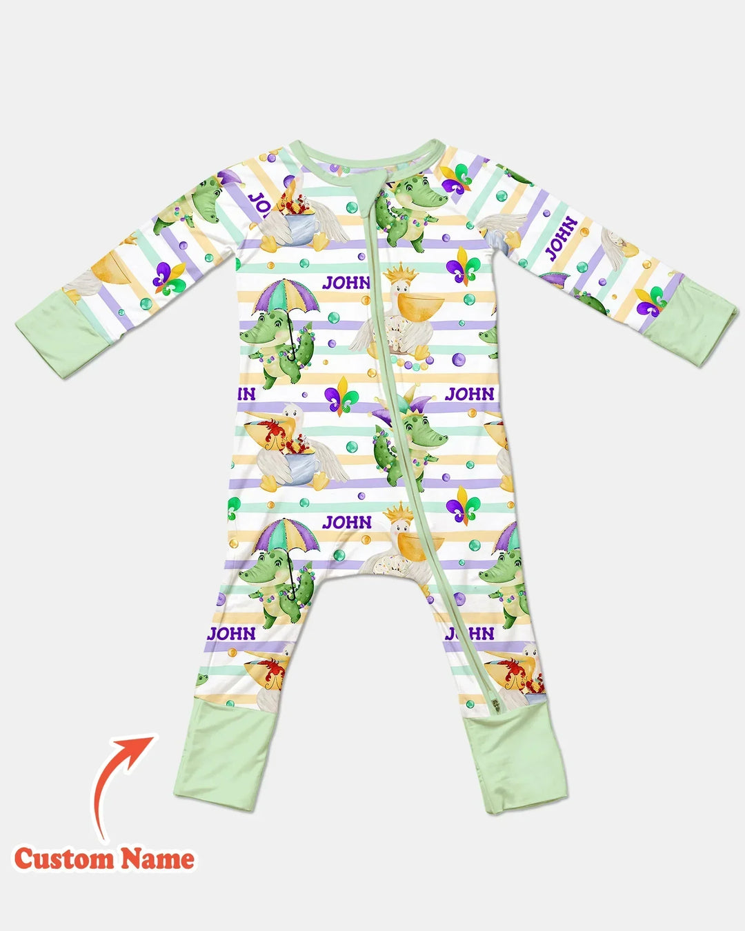 Happy Mardi Gras Adventure Family Matching Bamboo Convertible Zippy