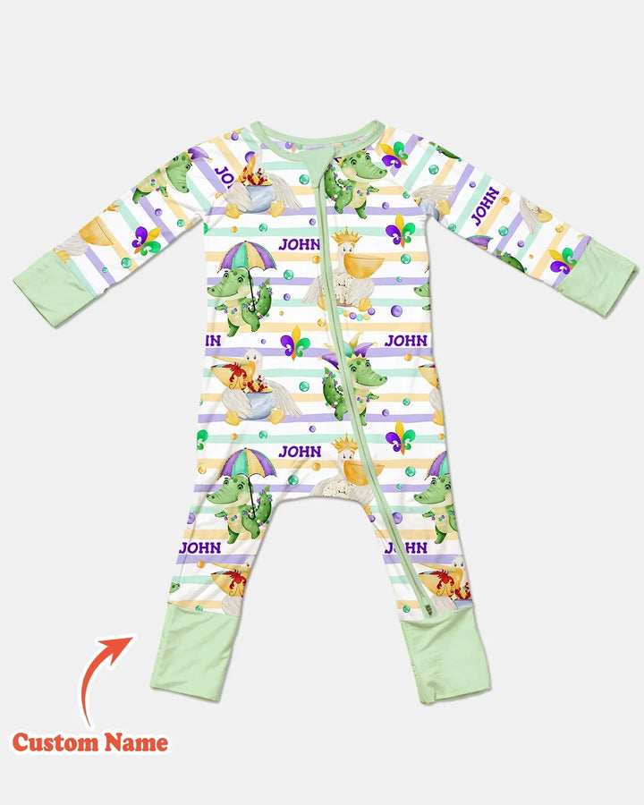 Happy Mardi Gras Adventure Family Matching Bamboo Convertible Zippy