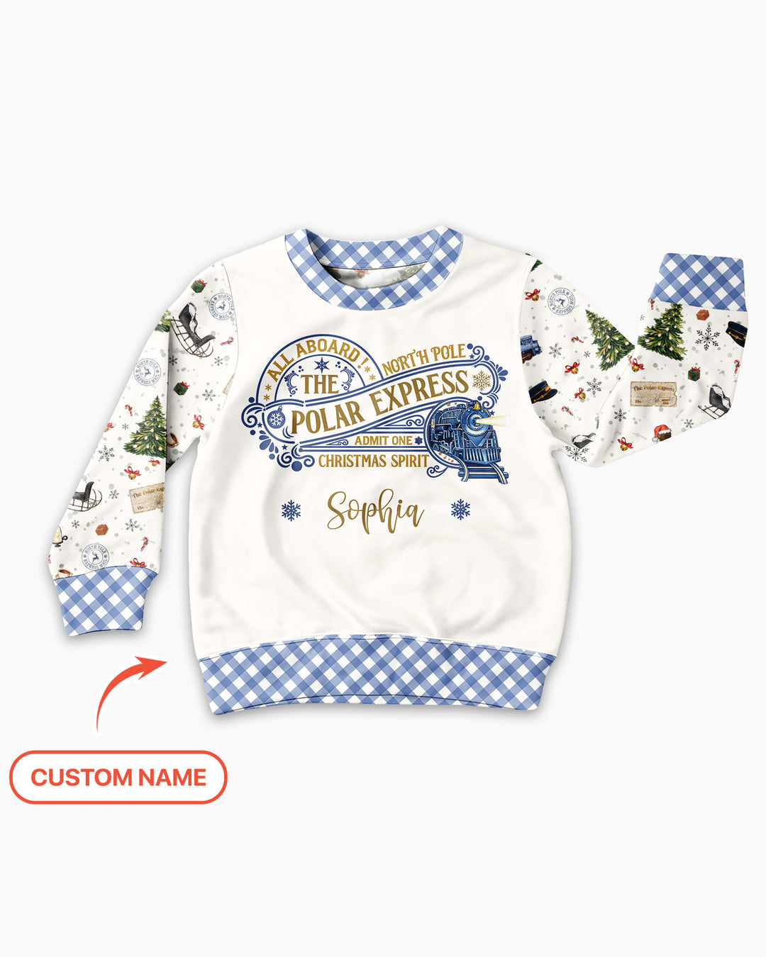 Custom Name North Pole Adventure Bamboo Crewneck Sweatshirt