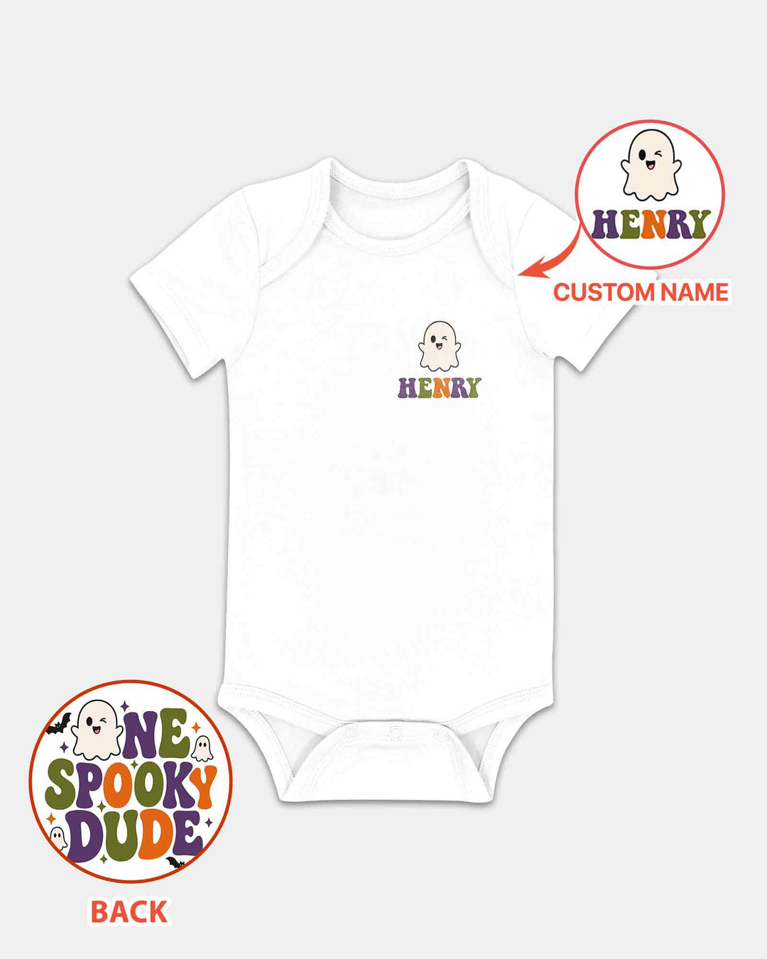 Personalized Halloween First Birthday Bamboo Bodysuit