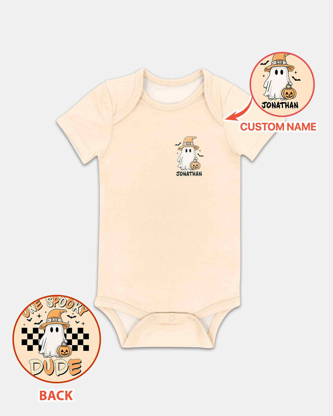 Personalized One Spooky Dude First Halloween Bamboo Bodysuit
