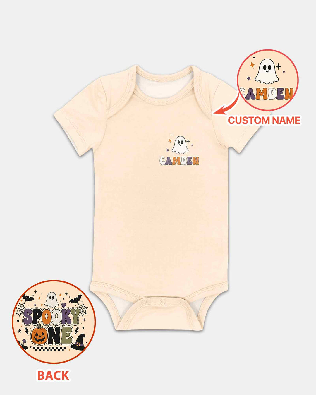Personalized Spooky One Halloween Bamboo Bodysuit