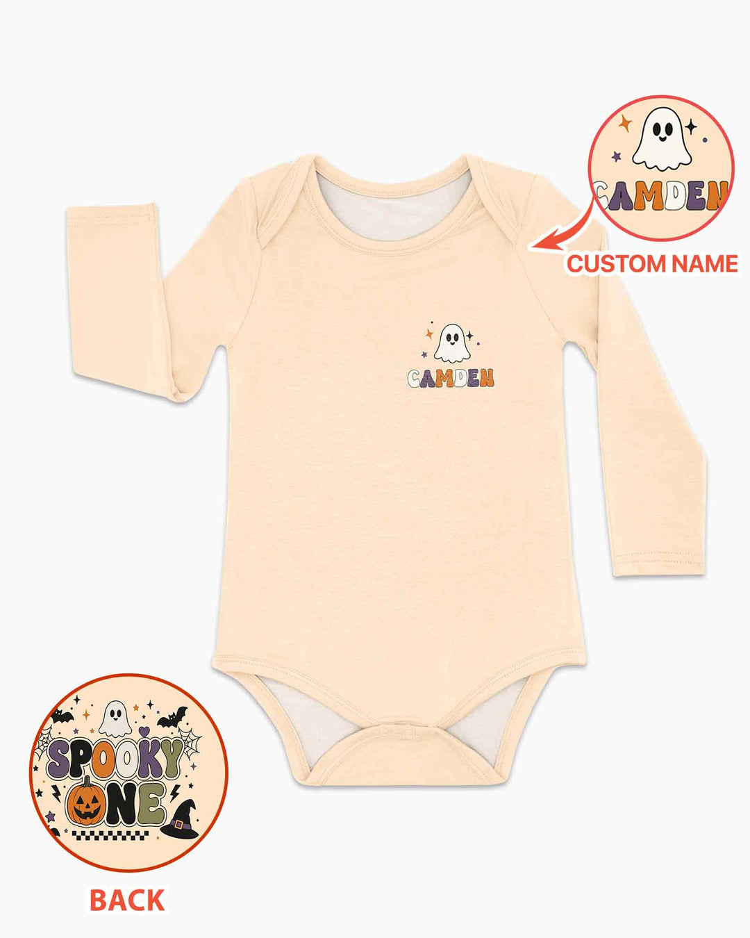 Personalized Spooky One Halloween Bamboo Bodysuit