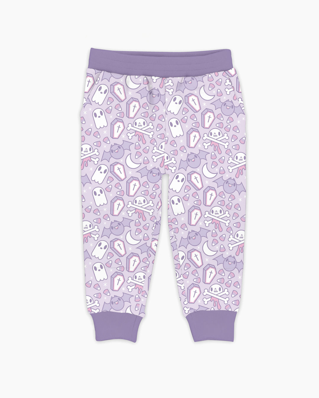 Cute Ghost Halloween Pastel Purple Spooky Bamboo Jogger