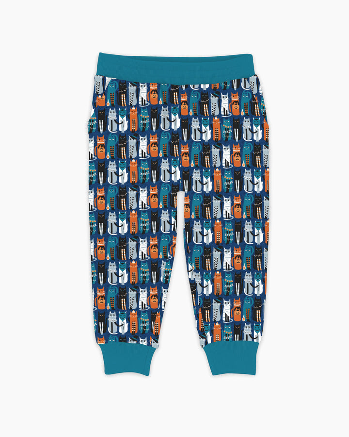 Retro Halloween Cat Bamboo Jogger