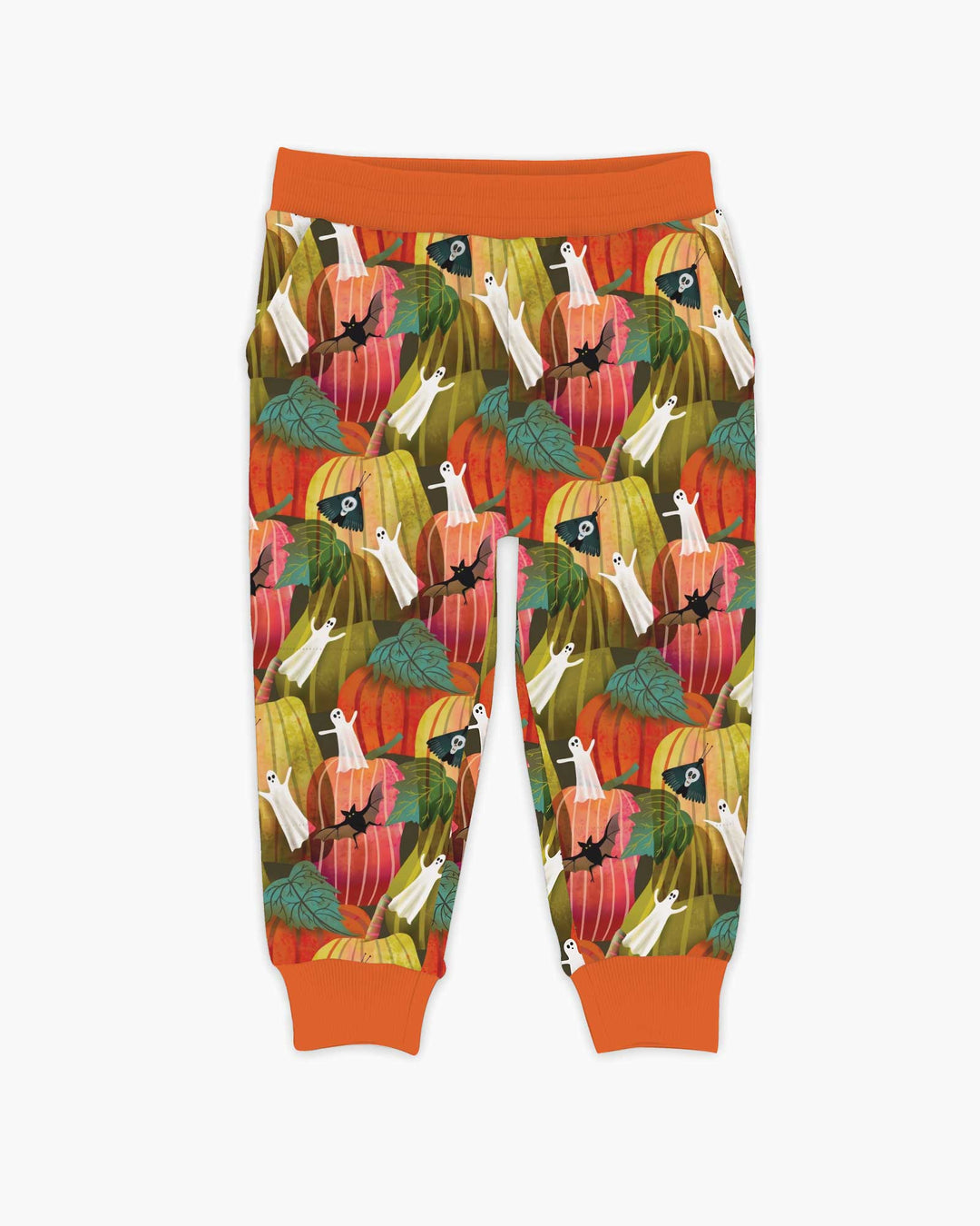 Big Pumpkin Field With Ghosts Bamboo Jogger