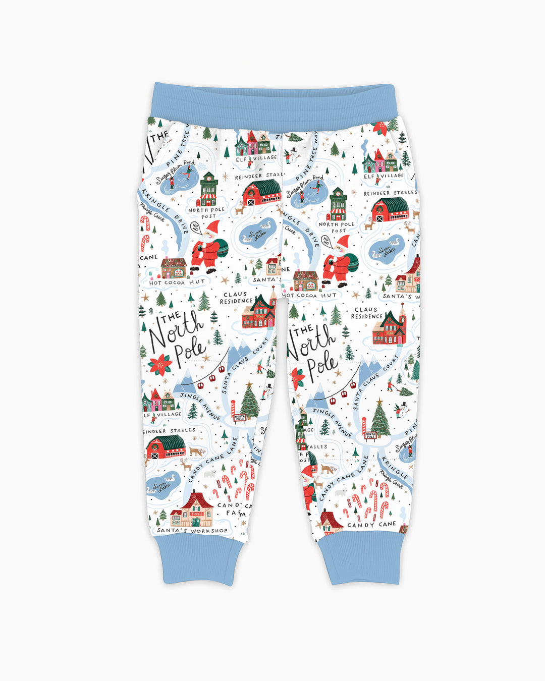 The North Pole Map Bamboo Jogger