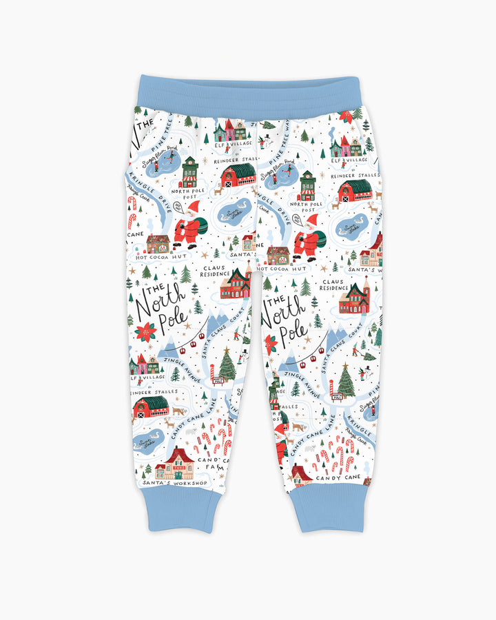 The North Pole Map Bamboo Jogger