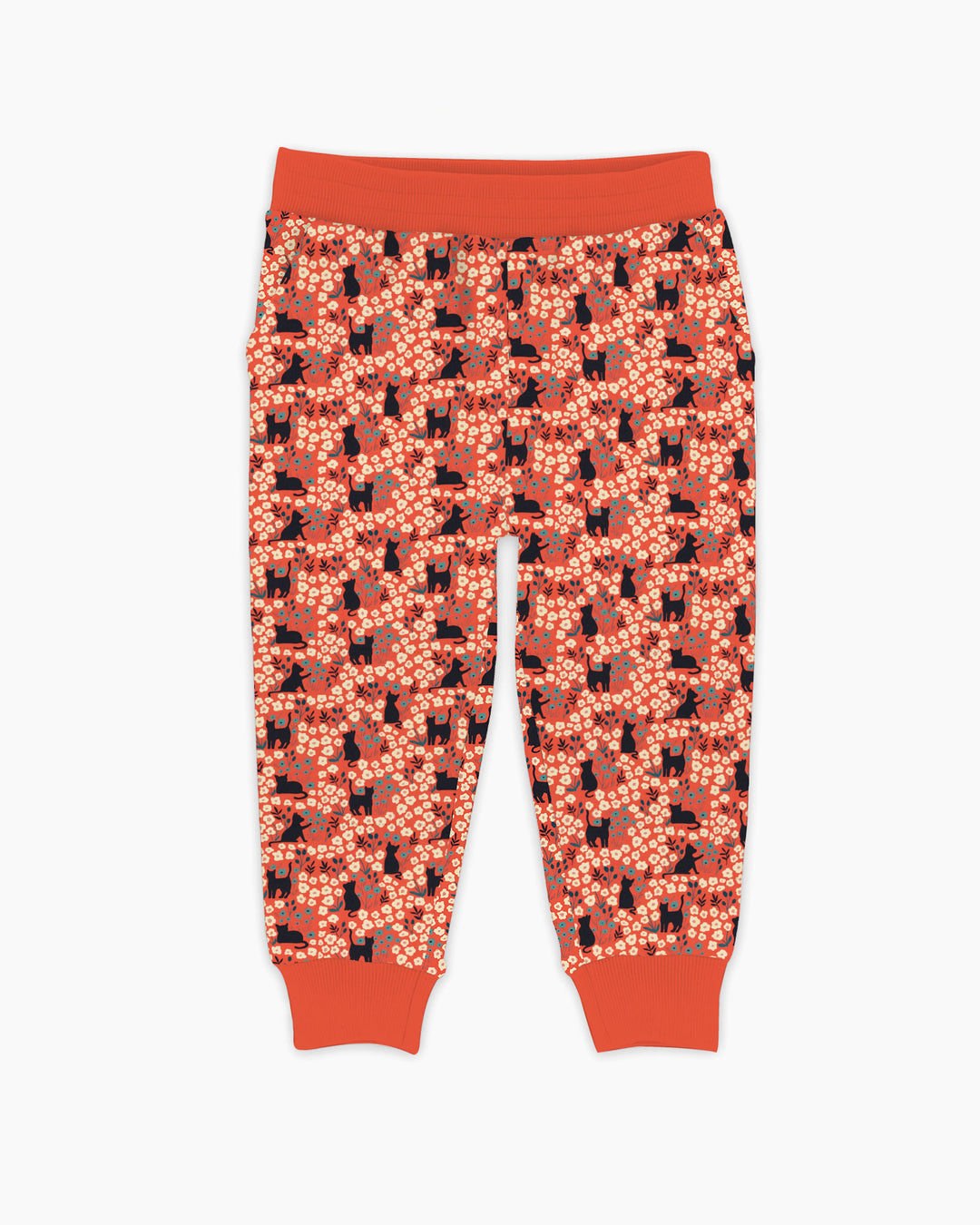Black Cat Ditsy Bamboo Jogger