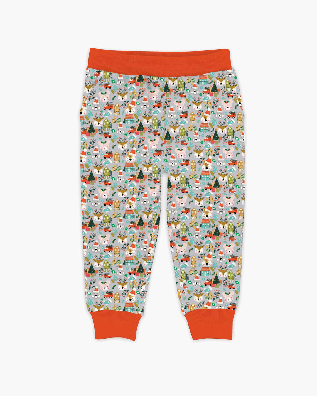 Christmas Woodland Deer Fox Bear Bamboo Jogger