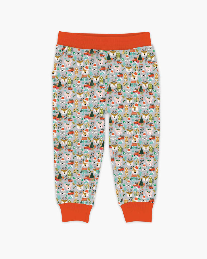 Christmas Woodland Deer Fox Bear Bamboo Jogger