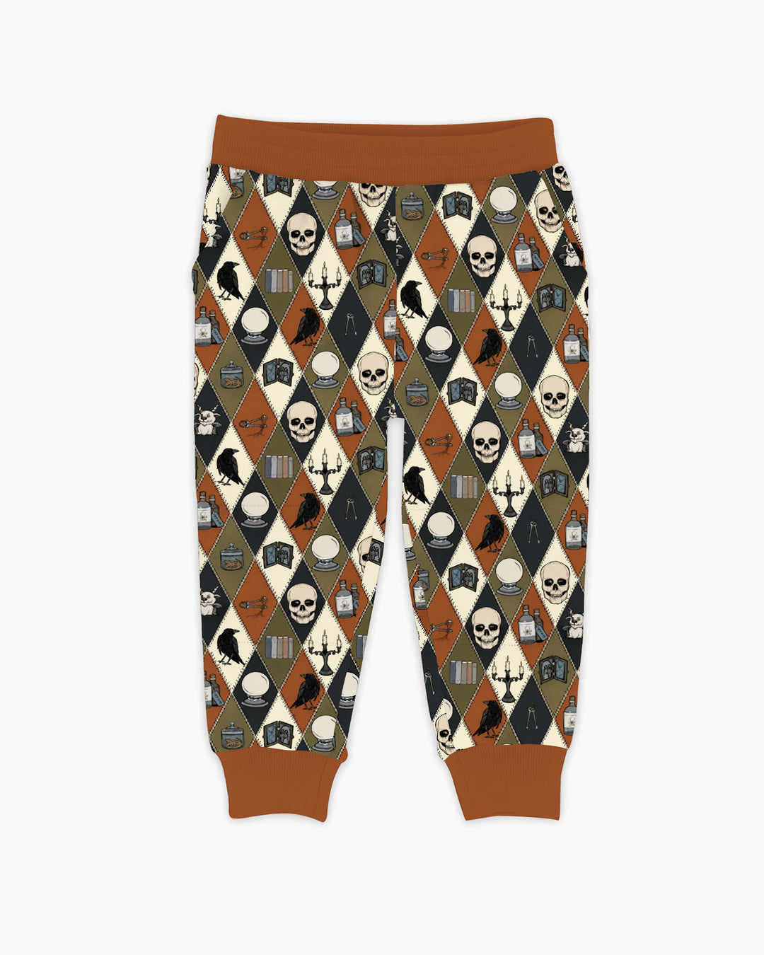 Retro Gothic Halloween Patchwork Bamboo Jogger