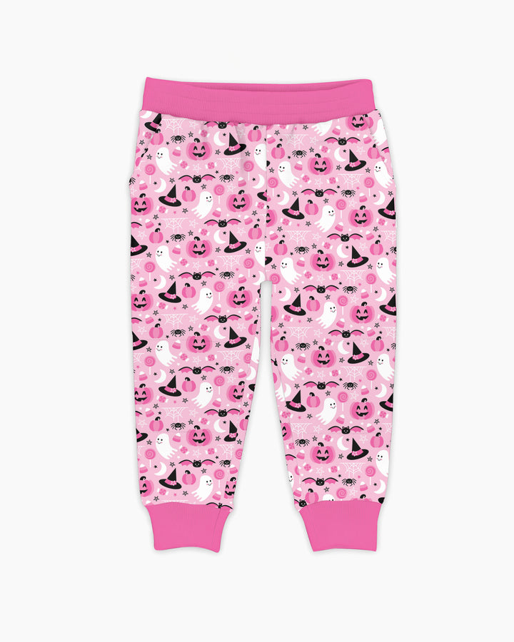 Cute Pink Halloween Ghost Pumpkin Witch Bamboo Jogger