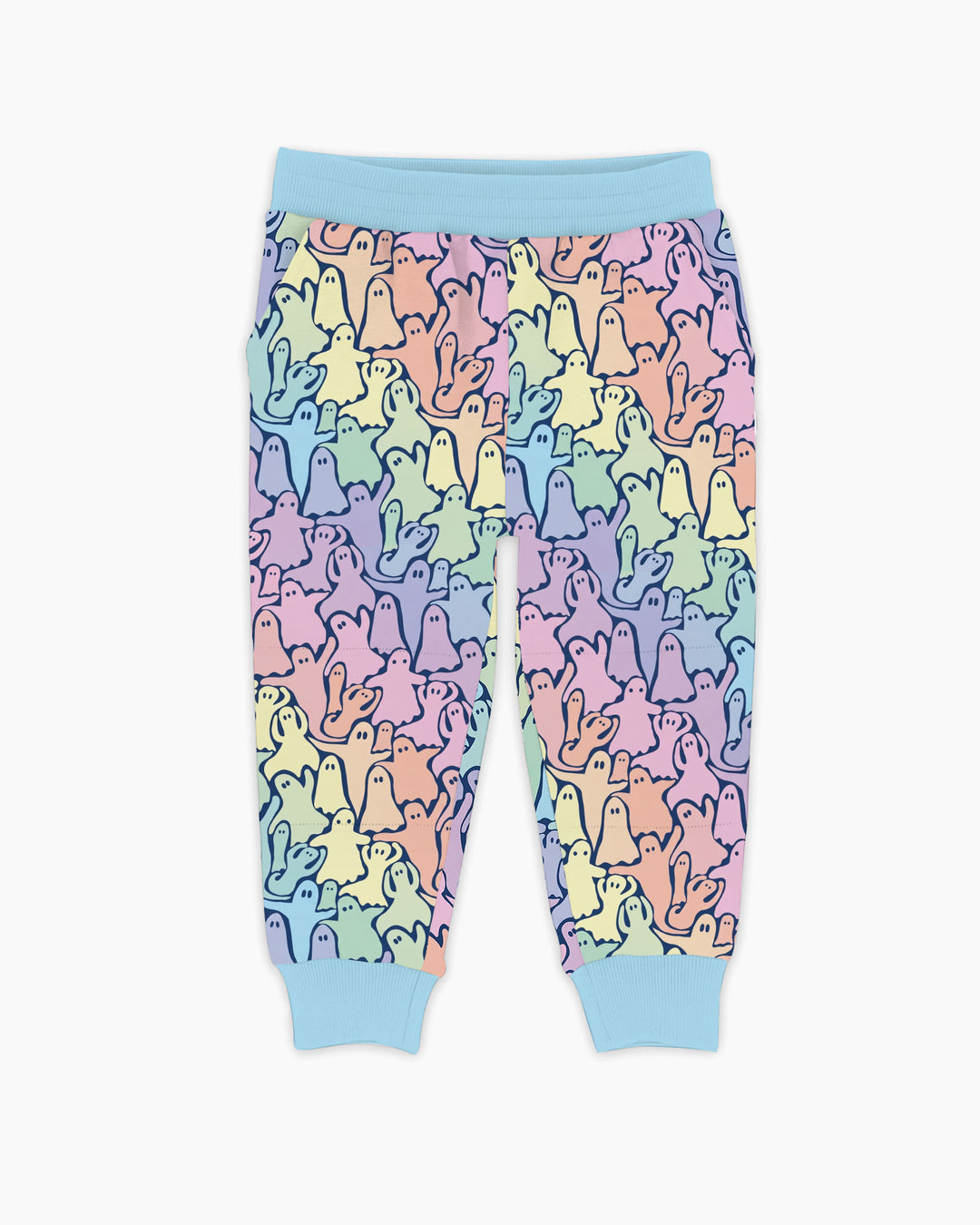 Pastel Rainbow Ghost Halloween Bamboo Jogger