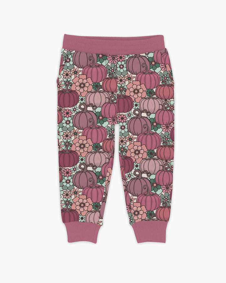 Retro Floral Pumpkin Patch Bamboo Jogger