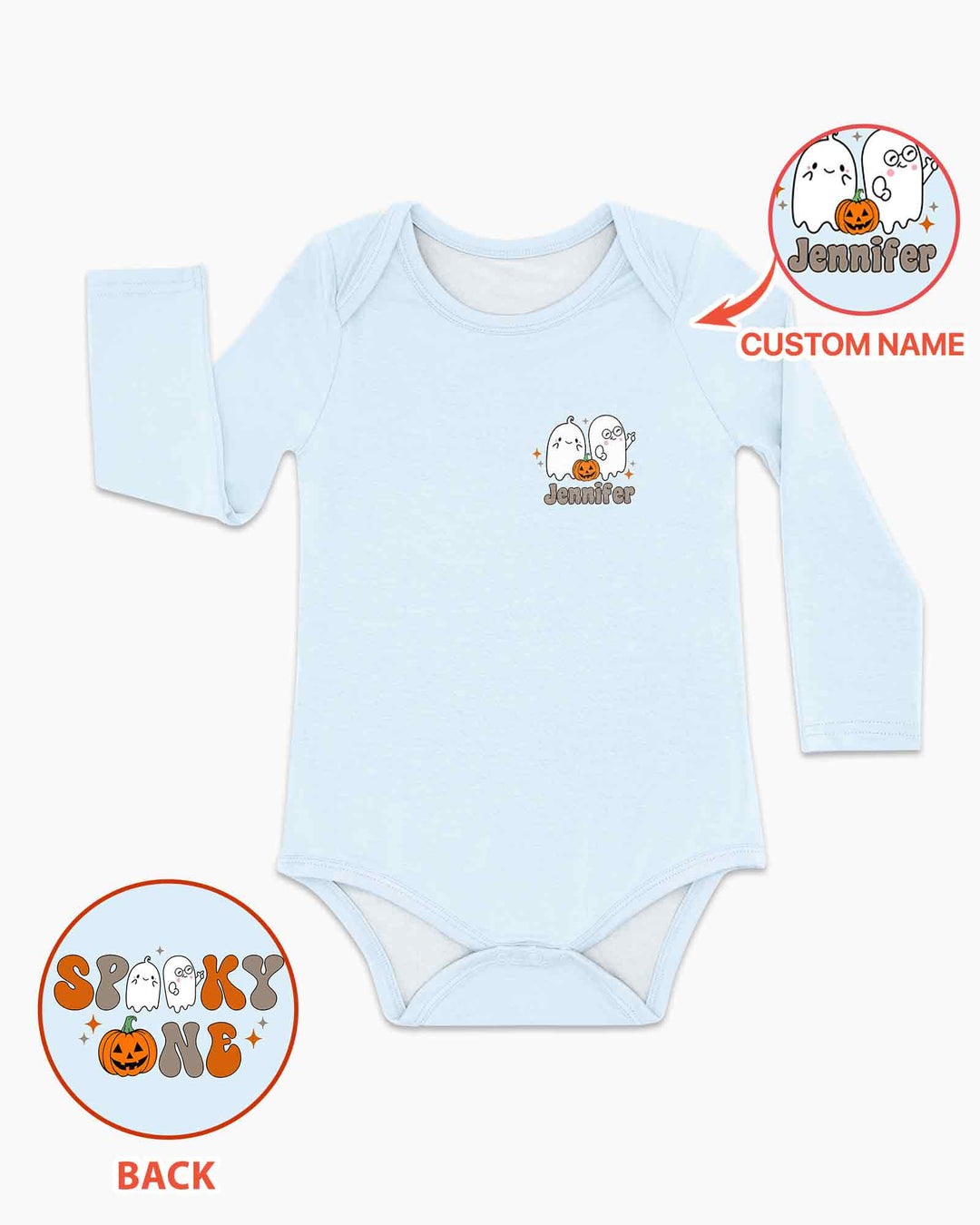 Personalized Spooky One Birthday 1st Birthday Halloween Bamboo Bodysuit