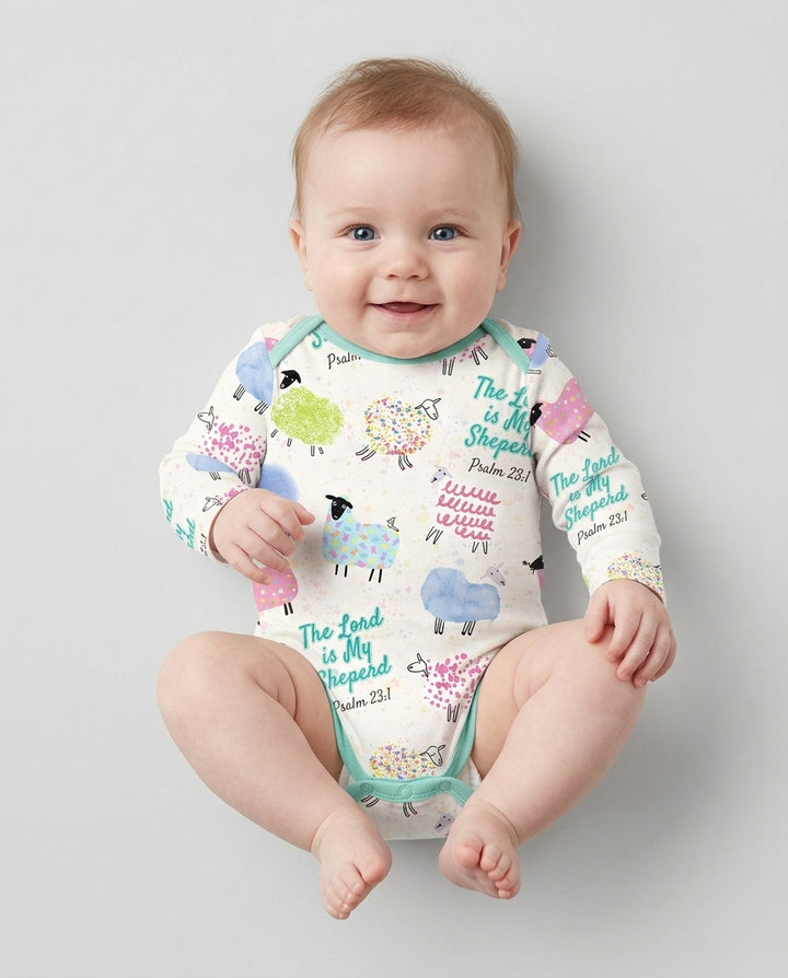 The Lord Is My Shepherd Psalm 23 Bamboo Bodysuit