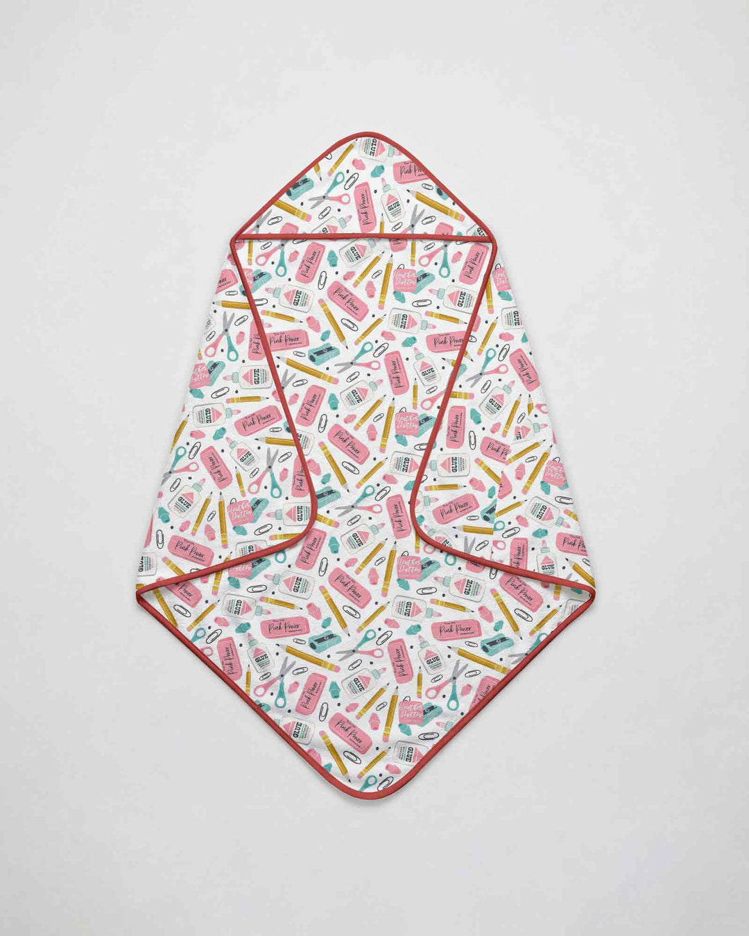 Pink Power School Supplies Hooded Bamboo Towel Set